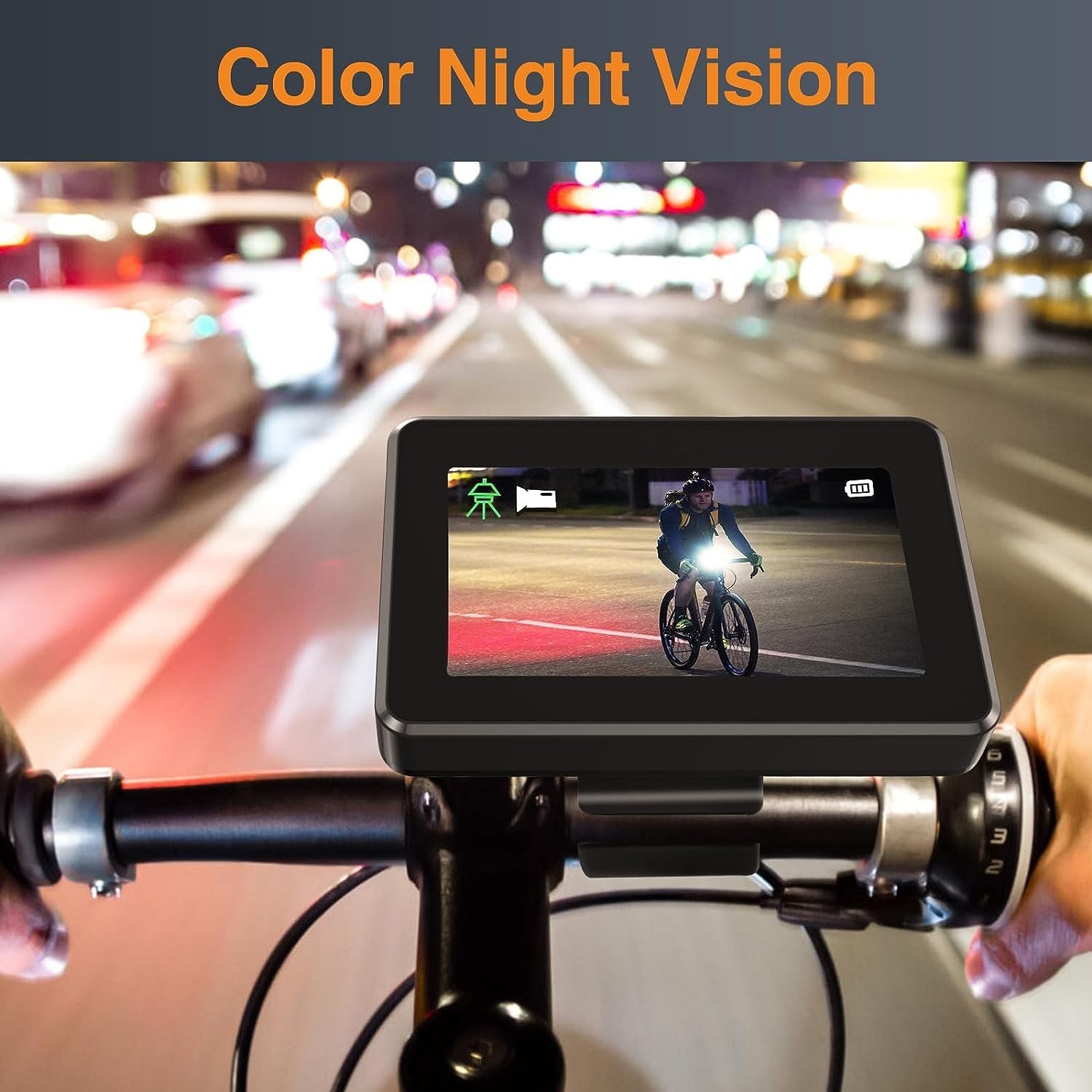 stražnja kamera za bicikl s noćnim vidom s monitorom