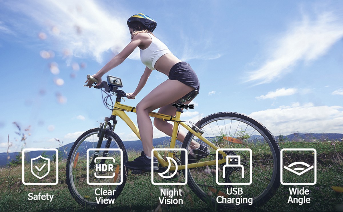 sigurnosna kamera za bicikle s monitorom