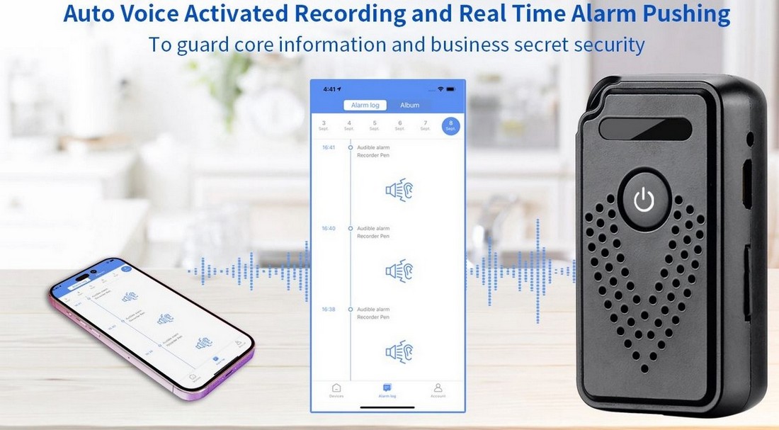 WIFI APP audio snimač glasa kojim se upravlja putem vašeg mobilnog telefona