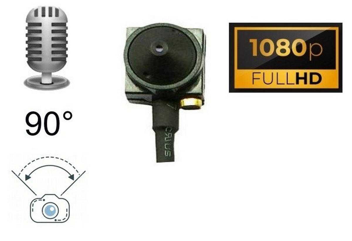 FULL HD miniaturna kamera za audio snimanje pod kutom od 90°