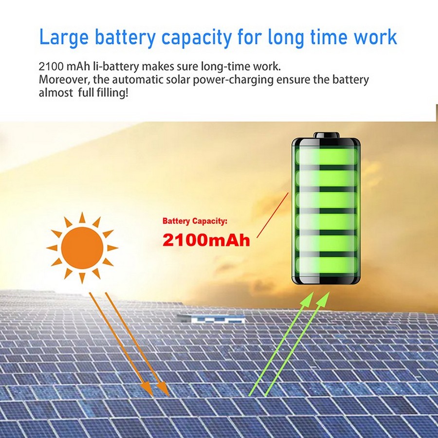 punjiva baterija od 2100mAh solarna energija