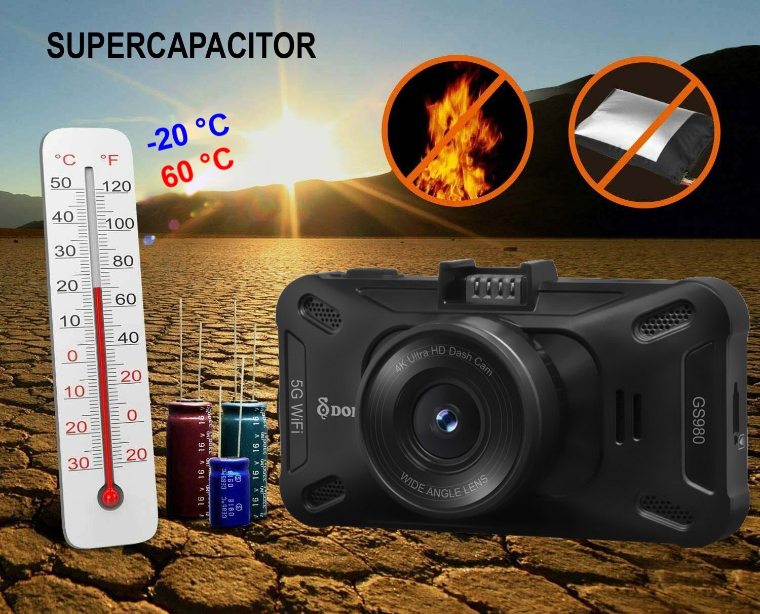 super kondenzator - dod auto kamera GS980D