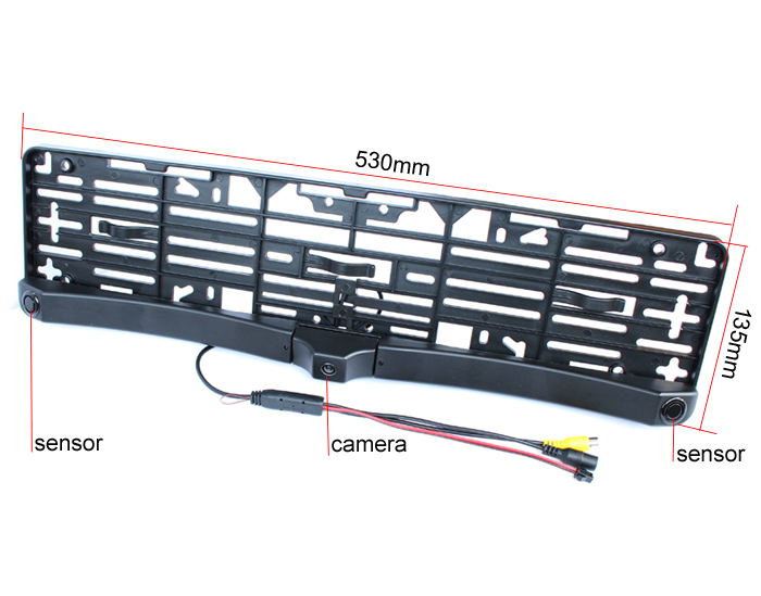 Kamera za vožnju unatrag u pločicama s registarskim pločicama s parking senzorima