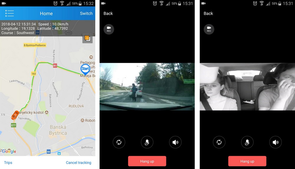 3g auto kamera s GPS-om - praćenje putem aplikacije