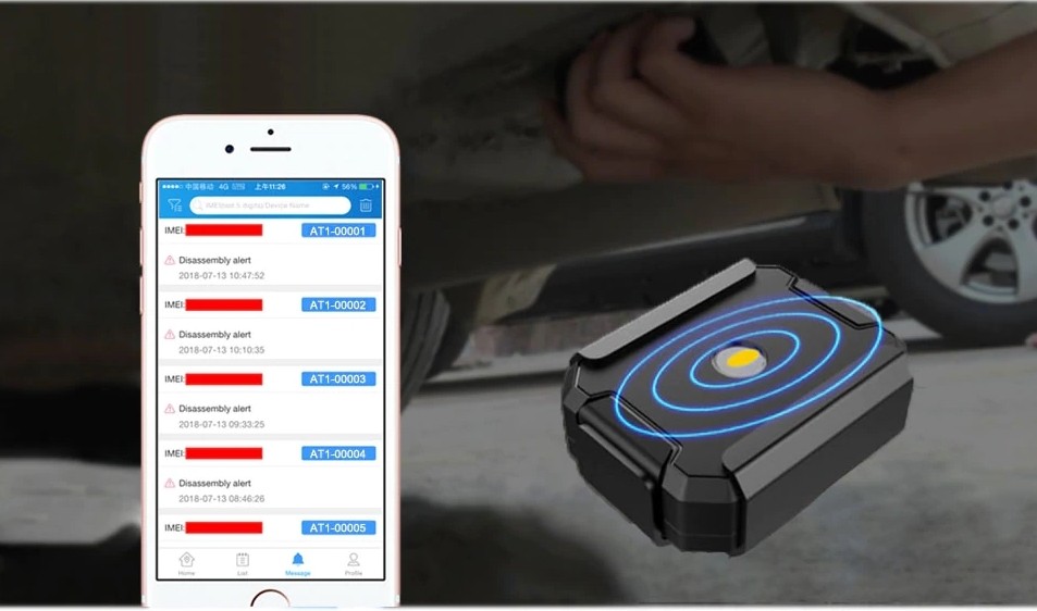 upozorenje protiv demontaže GPS trackera