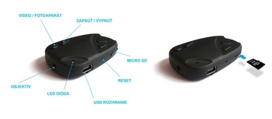 Kamera za ključeve + 2 GB SD