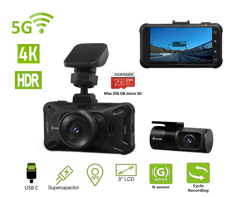 Najbolja 4k 5G auto kamera s GPS-om